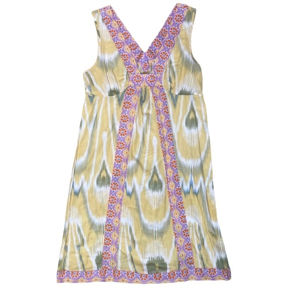 Lilka for Anthropologie Ikat Floral Print Sleeveless Cotton Dress - Size XS - Picture 2 of 9